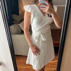 NWT Madewell ruffle sleeve wrap dress